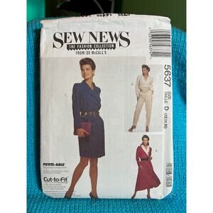 McCalls Sewing pattern 5637 wrap dress swing skirt straight skirt jumpsuit
